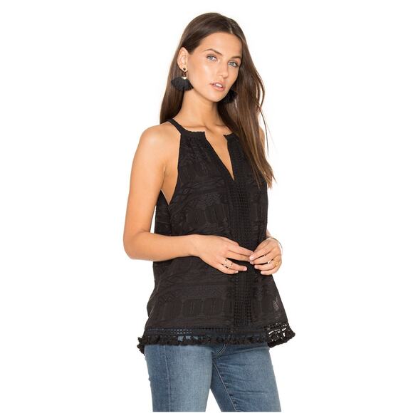 JOIE Eliska Tank Blouse in Black Caviar // XS - Picture 3 of 14